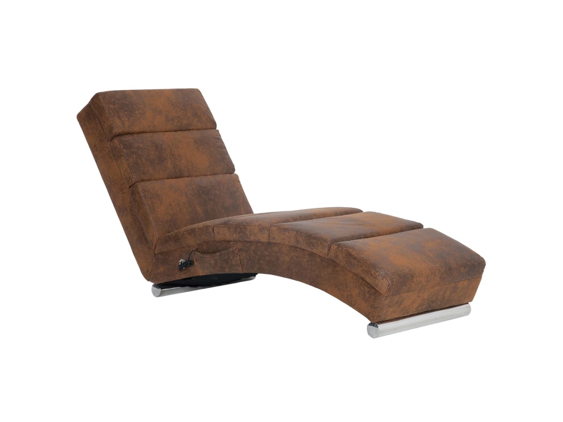 Chaise Longue, Chaises Longues Vidaxl Marrom Couro Artificial