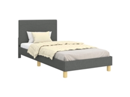 Estrutura de Cama Infantil com Cabeceira Cinza Escuro Tecido MAISON EXCLUSIVE