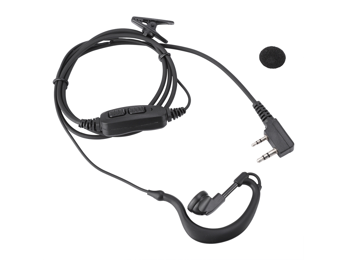 Fone De Ouvido Com Microfone E Ptt Duplo Para Rádio Bidirecional Baofeng Uv 82 Uv 82 Uv82l Uv 89 Brilvibera
