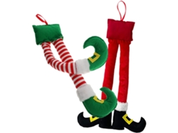 Conjunto De 2 Peças De Pés Decorativos Para Árvore De Natal, Com Design Listrado Em Vermelho E Branco, Lareira E Festas. Gokoco