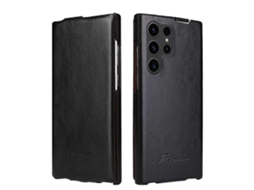 Capa De Celular Samsung Galaxy S23 Ultra 5g Fierre Shann 64 Com Textura Vertical E Abertura Flip Em Couro Pu.