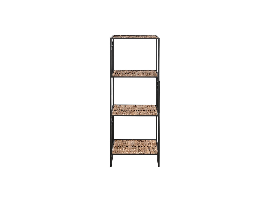 Prateleira de Metal com Fibra Preta 35x35x98cm ALEXANDRA HOUSE LIVING