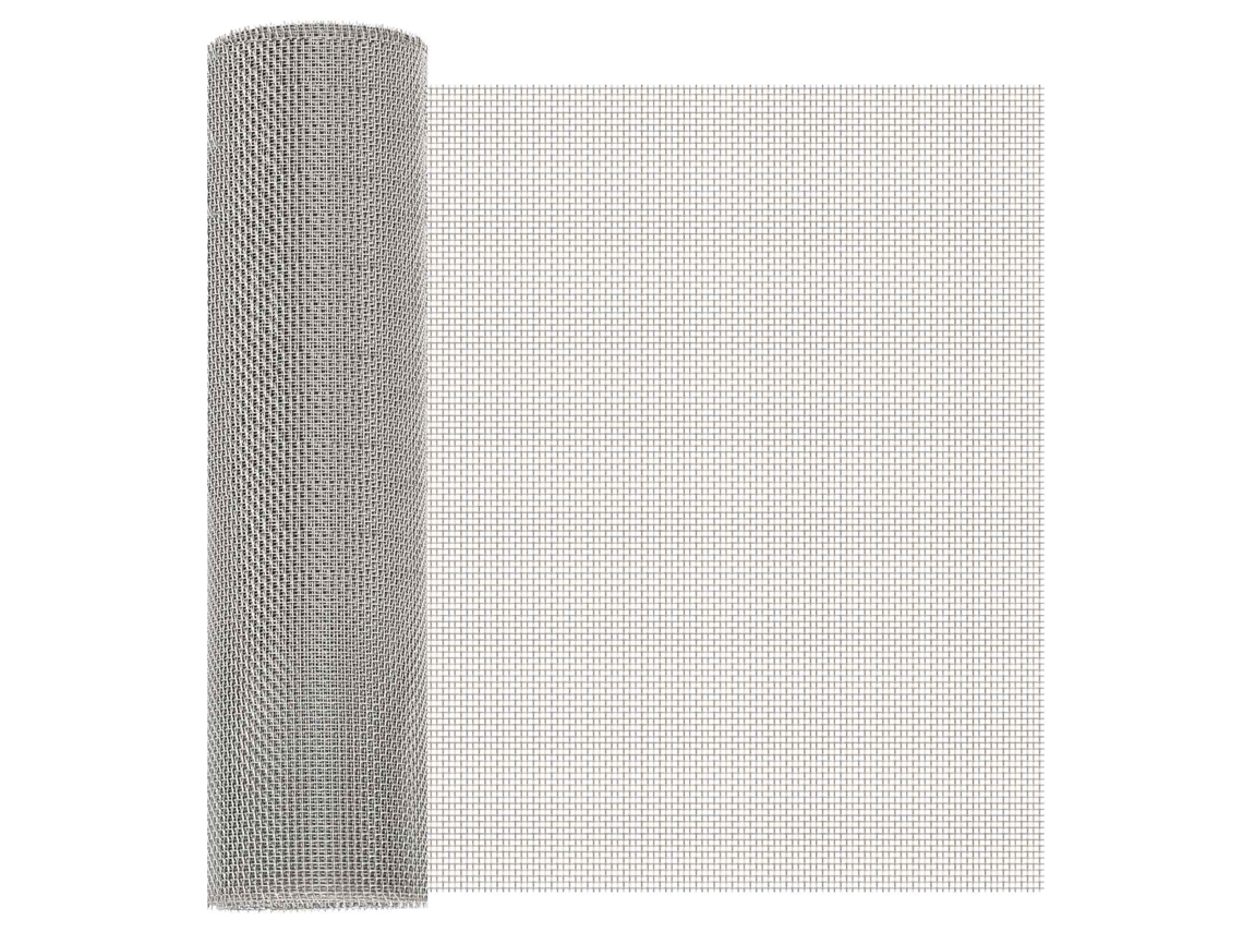 Vidaxl Tela De Malha 40 X 1000 Cm 8 Mesh Aço Inoxidável 201 Prateado
