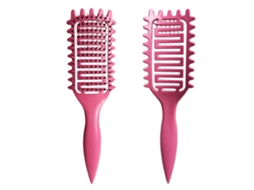 Escova Modeladora com Cerdas Ocas de Javali para Criar Cachos e Penteados. MDUG (rosa)