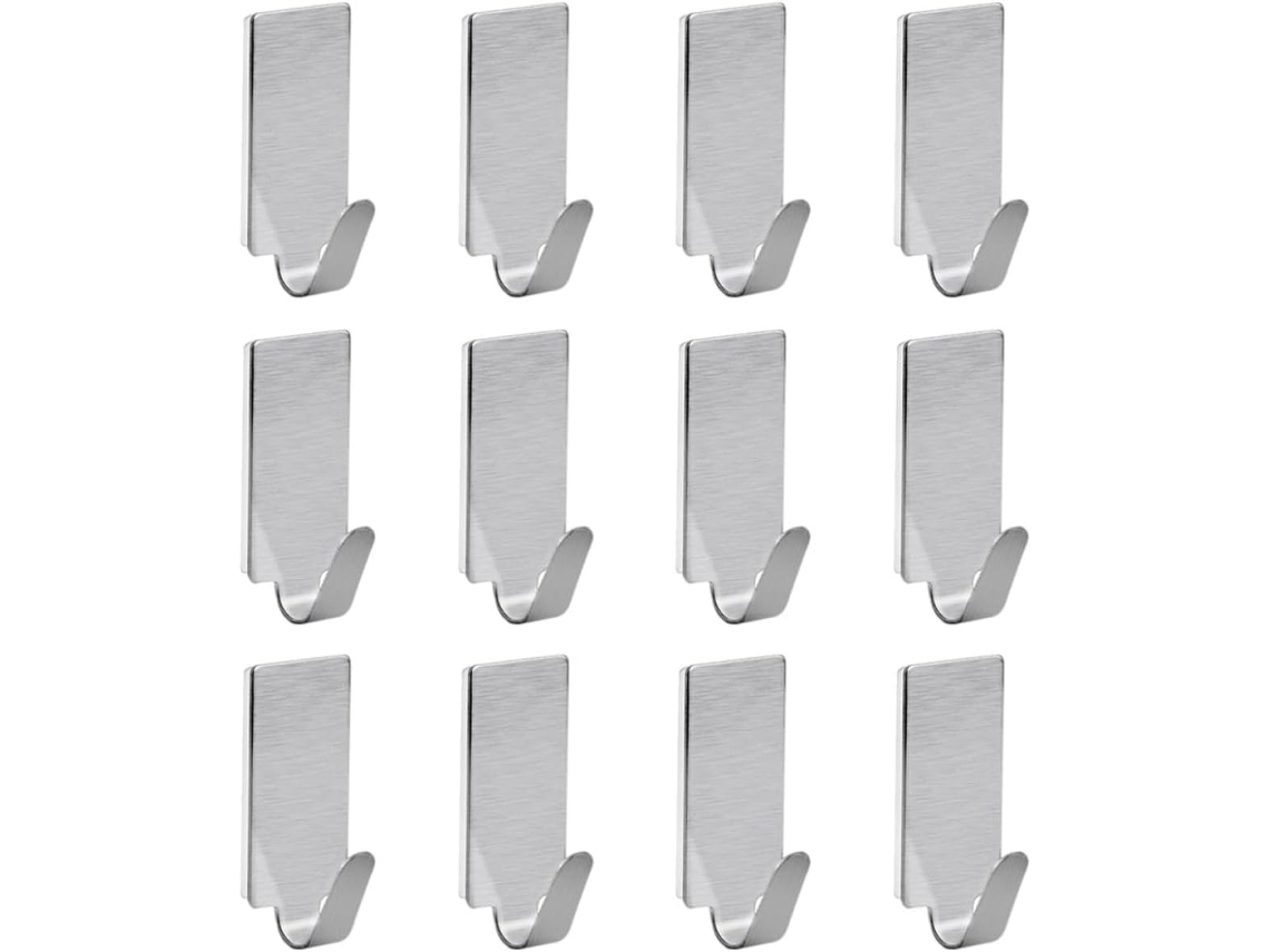 Ganchos De Porta Autoadesivos Em Aço Inoxidável, 30 Unidades, Com Super Aderência E Estabilidade.