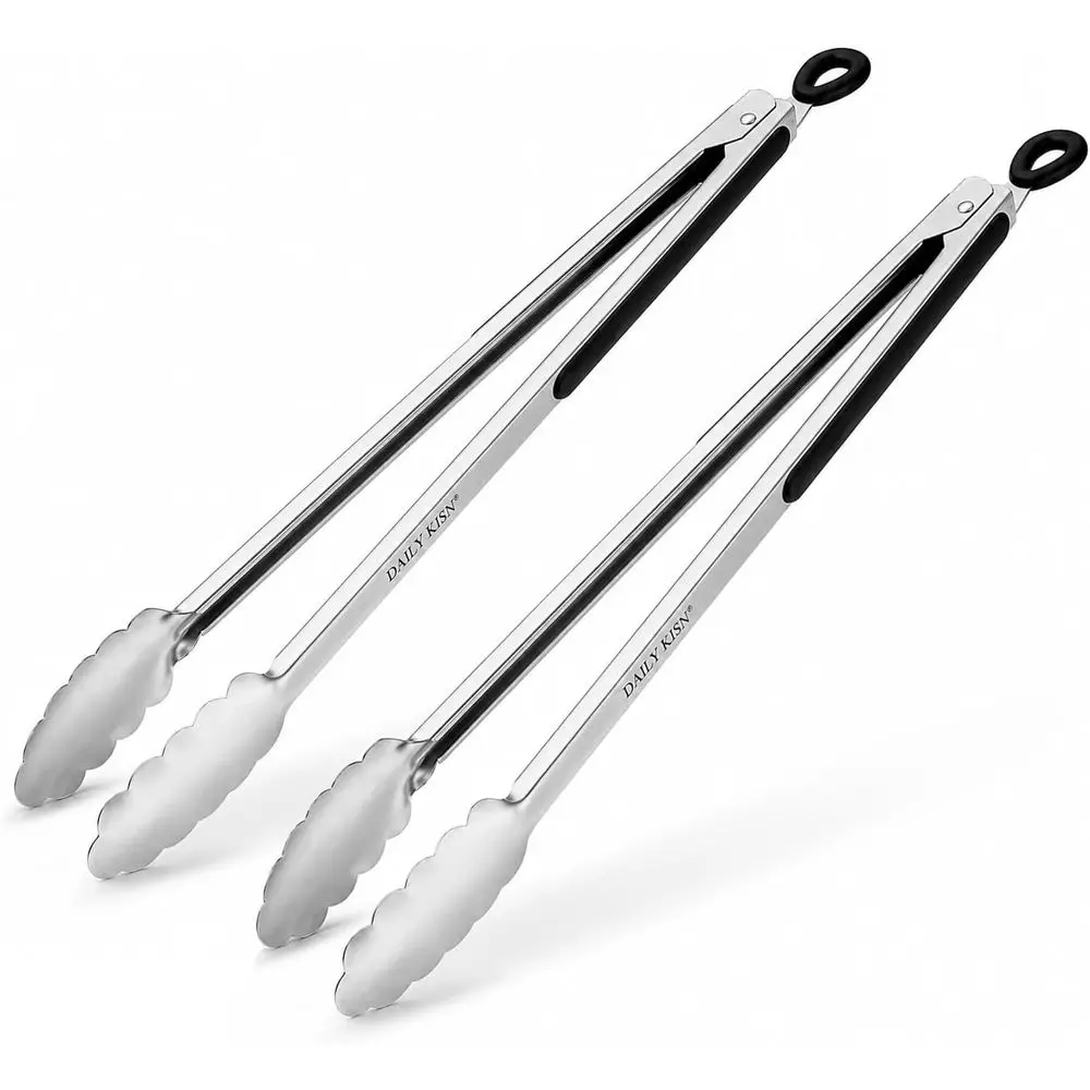 Pinças Para Churrasco Extra Longas De 17 Polegadas: Aço Inoxidável Premium Para Cozinhar, Grelhar, Churrasco A Carvão E Muito Mais