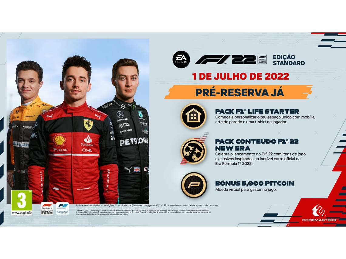 F1® 22 - Já disponível - Jogo oficial da Codemasters - Electronic Arts