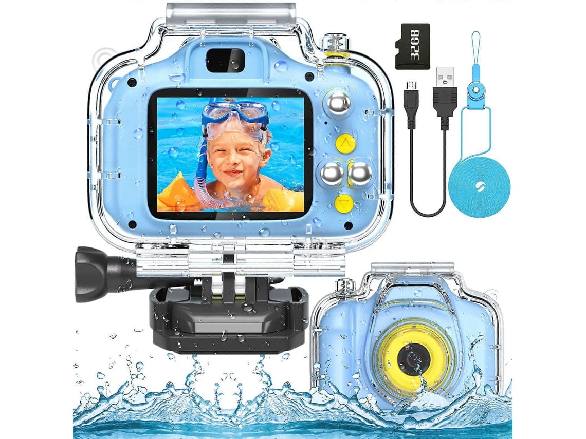 Máquina Fotográfica Digital Infantil Com Ecrã De 2,4 Polegadas, Sensor De 40 Mp E Cartão Sd De 32 Gb
