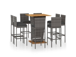 Garden Bar Set, Garden Bar Sets Vidaxl Cinzeto Rattan / Vime (80 Cm Table Length)