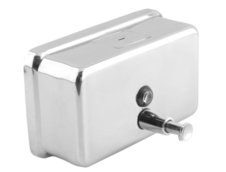 DJ0112C 1L Sabonete Líquido Horizontal/Gel Hidroalcoólico Dispensador de Aço Inoxidável Brilhante Botão MEDICLINICS