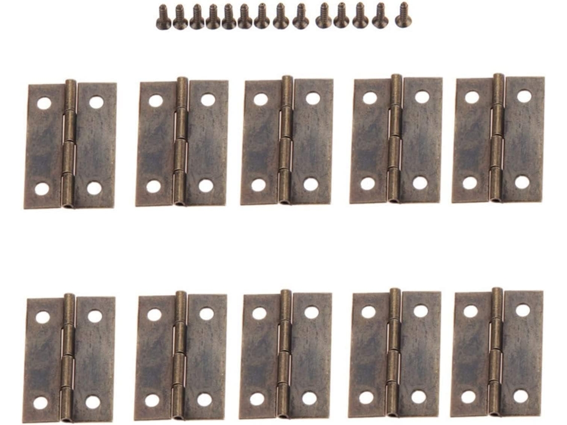 Dobradiças De Metal Dobráveis Para Encaixe, Armários E Caixas