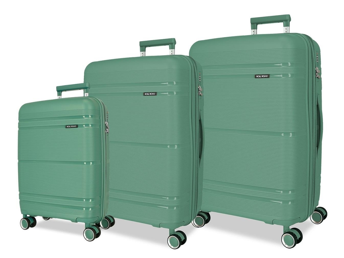 Conjunto de 3 Malas de Viagem ROLL ROAD Universe Verde (55/68/75cm - 37/72/96L)