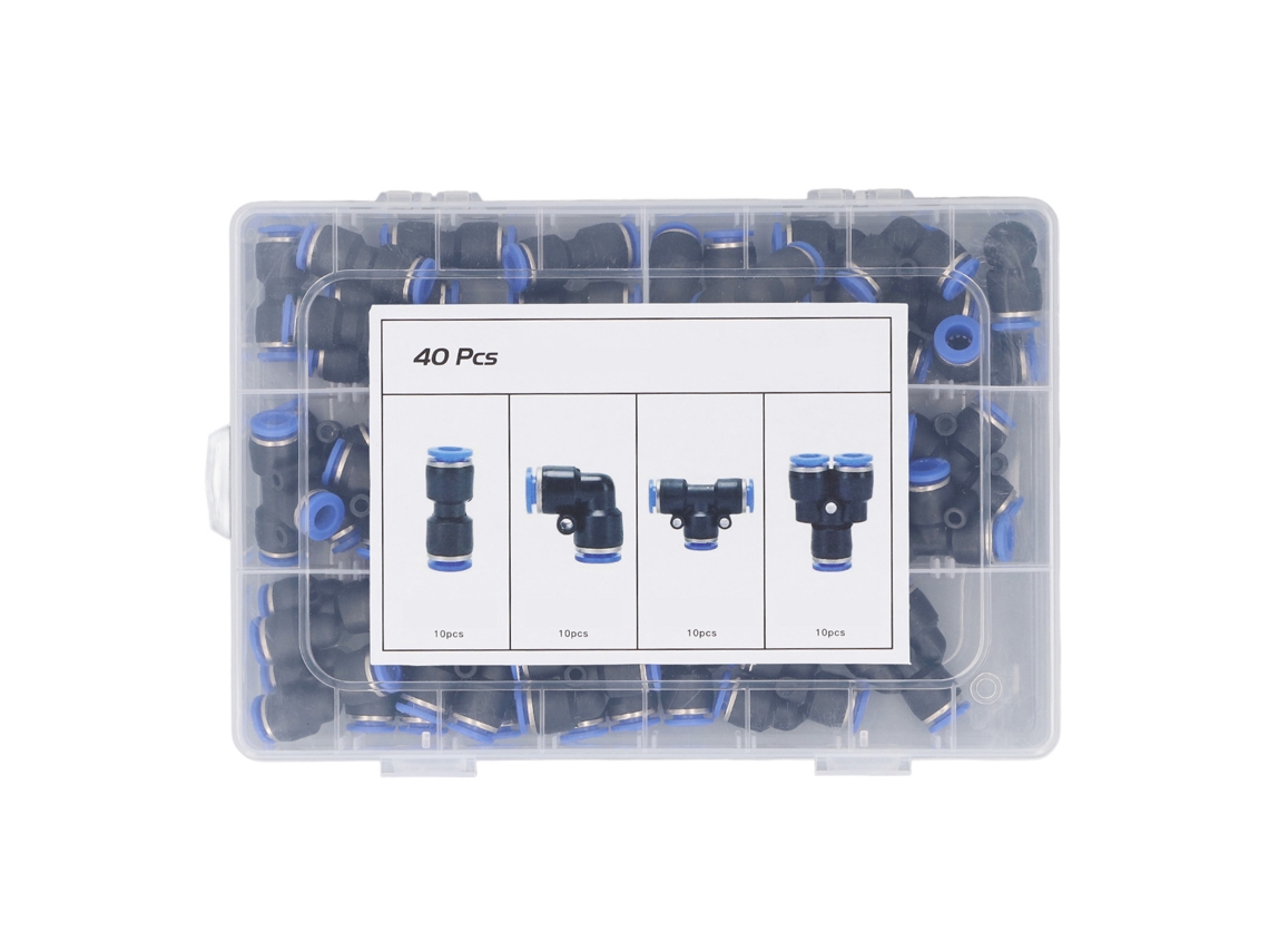 Kit De Juntas Pneumáticas Laxiscreed Com Conexão Rápida Para Tubos De 5/16 Polegadas
