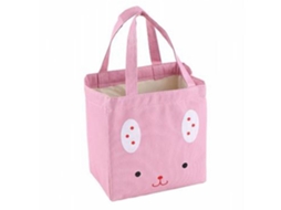 KOFIHETY Bolsa Térmica Portátil Isolada Almoço Marmita Coelhinho Rosa Picnic Frutas