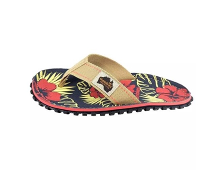 Chinelos GUMBIES Islander Denim Hibiscus (37 - Bege)