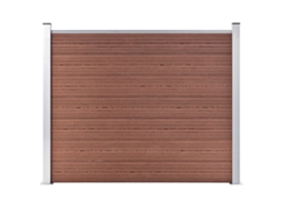 Painel De Vedação Vidaxl Marrom Wpc (180x146cm)
