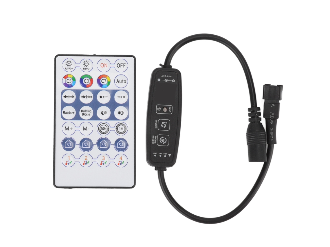 2026 controlador Inteligente Wifi Inalámbrico para Tiras Led Rgb Compatible com Android e Ios Dc 5‑24v