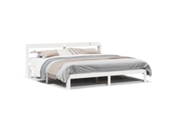Estrutura de Cama com Cabeceira Sem Colchão Branco MAISON EXCLUSIVE 180x200 cm