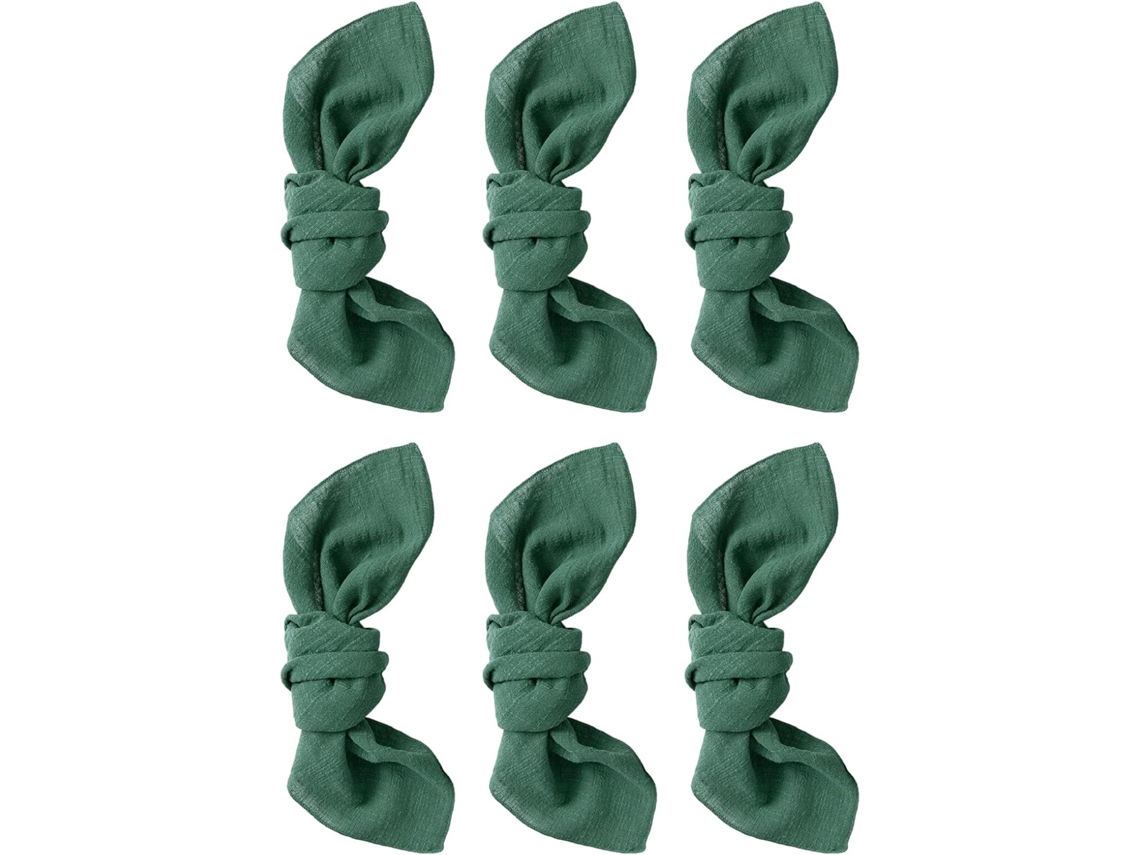 Guardanapos Quadrados Elegantes De Algodão Com Franjas.