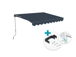 Toldo Monobloco Vecchio 2,5x2m Cinza Com Fixação No Teto