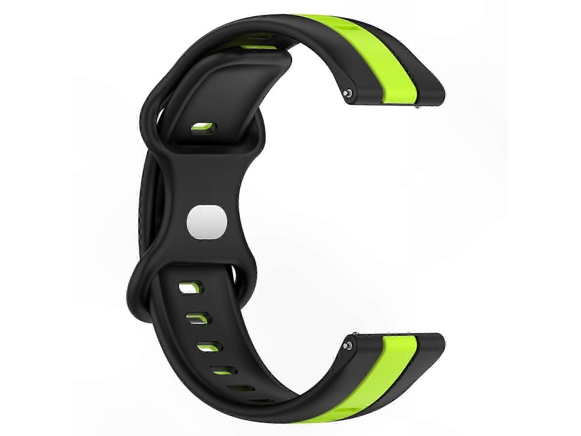 Pulseira De Silicone Bicolor De 20 Mm Com Fecho Borboleta Para Smartwatch Es