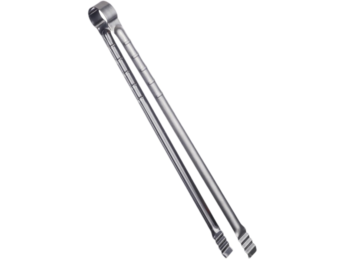 Pinça De Metal Para Grelhar Com Cabo Longo Antiderrapante Utensílio Cozinha Multifuncional Alimentos, Carnes, Linguiças