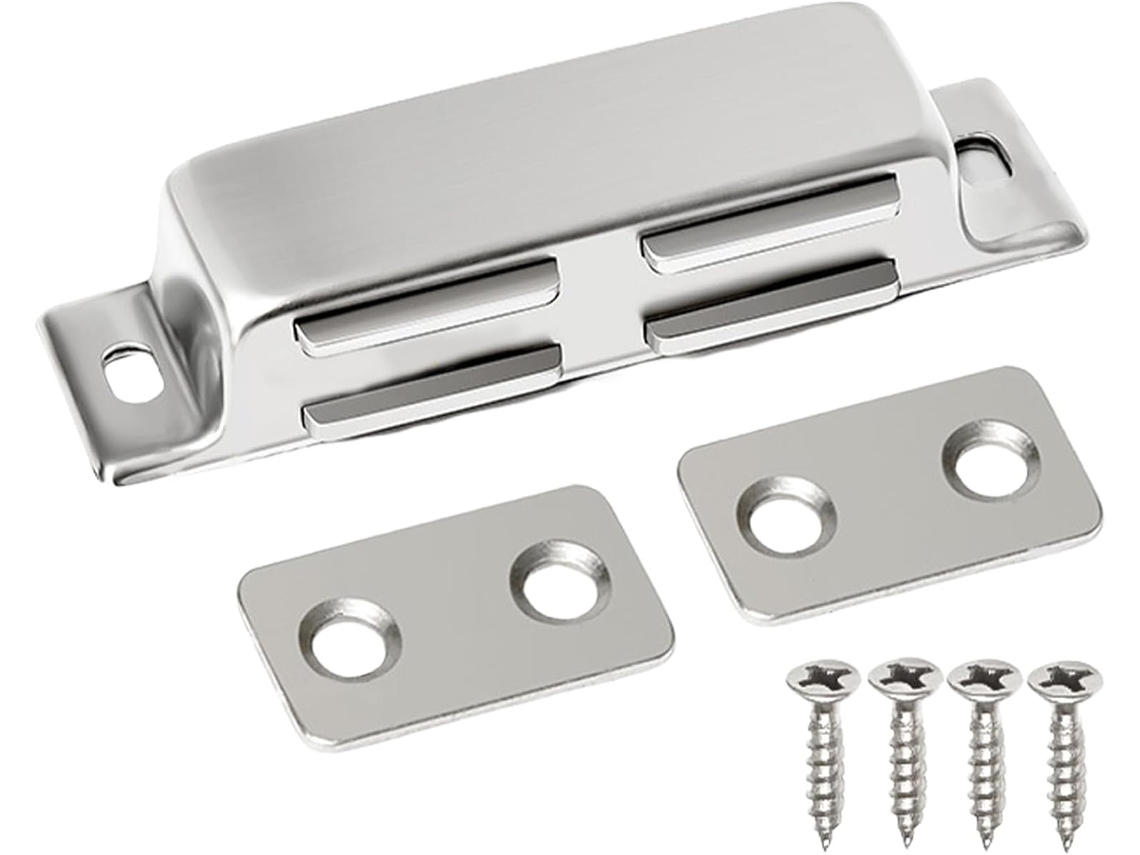 Conjunto De Travas Magnéticas Portas Armários, Em Aço Inoxidável, Fechamento Seguro De Armários Cozinha