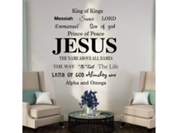 Adesivos de parede decorativos em vinil para quarto e sala de estar com letras, 66x57cm