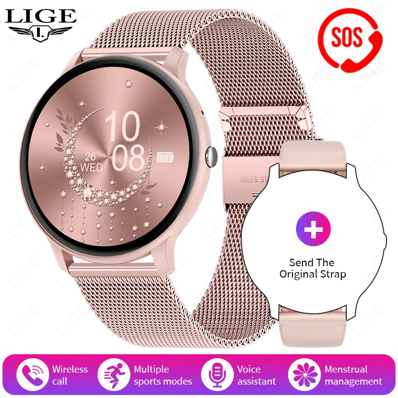 Smartwatch com Chamadas Bluetooth, Compatível com Android e iOS, Monitoramento de Saúde MDUG