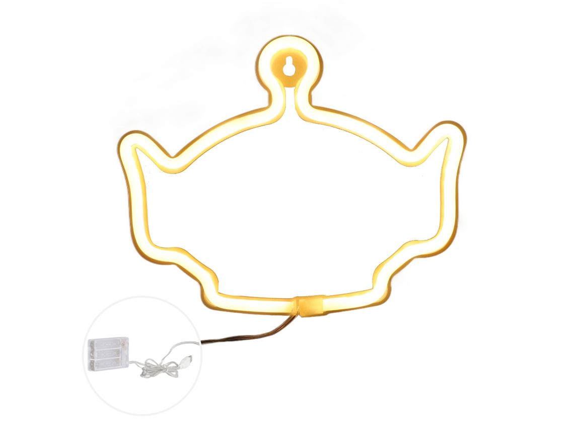 Luz neon LED 200lm, à prova d'água, recarregável, USB, PVC, quente, para quarto | S/MARCA