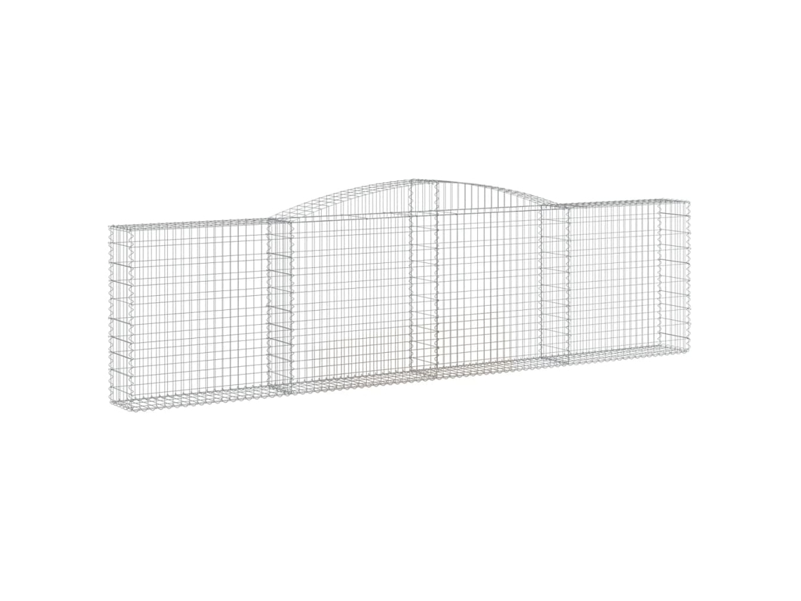 Gabion Basket, Gabion Baskets Vidaxl Prateado Ferro (400 X 30 X 100/120 Cm)