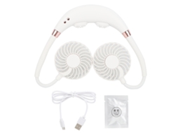 Ventilador Portátil Usb com Massagem de Pescoço Branco
