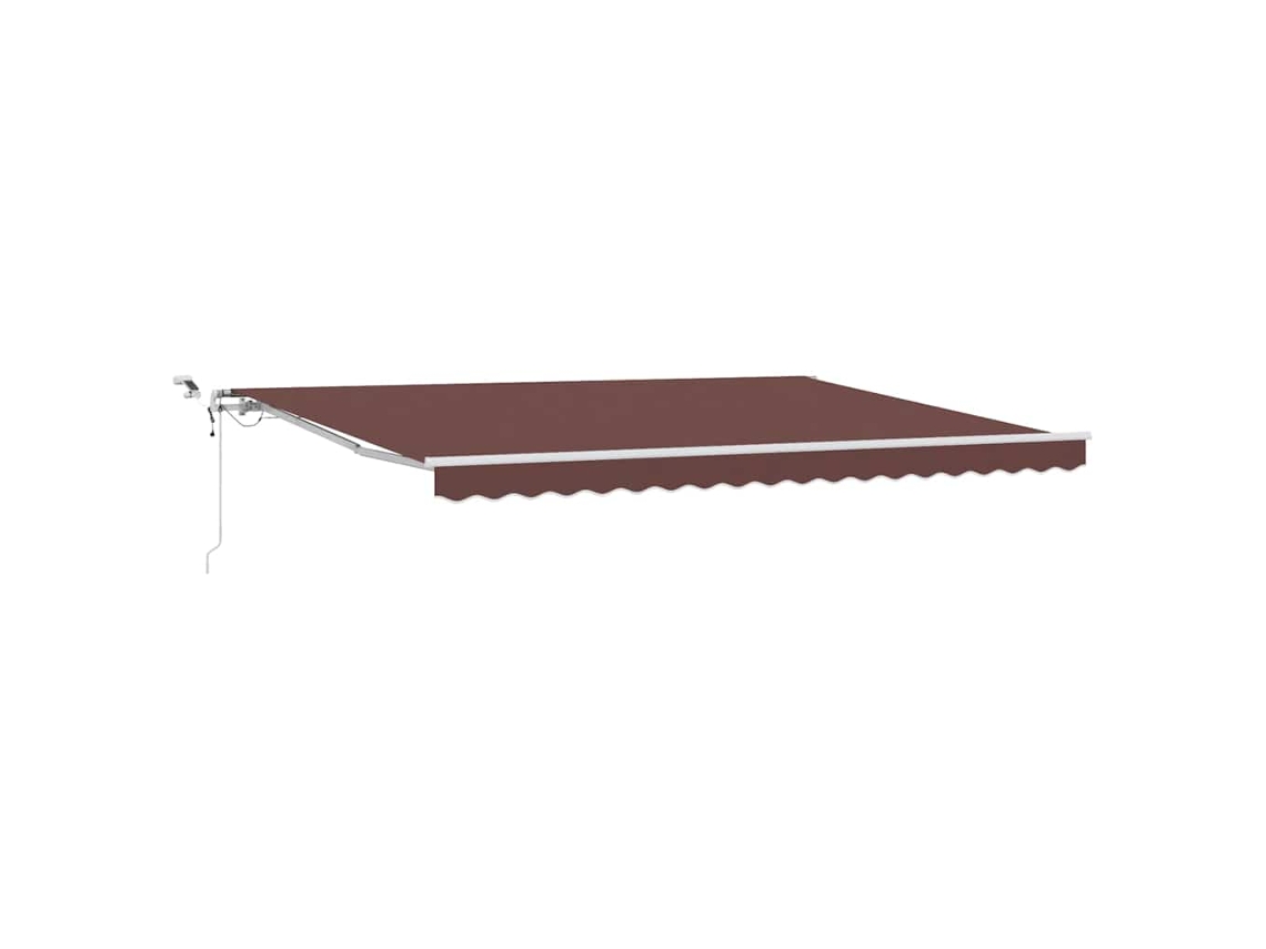 Toldo Retrátil Automático com Luz Led 450x300cm Castanho MAISON EXCLUSIVE