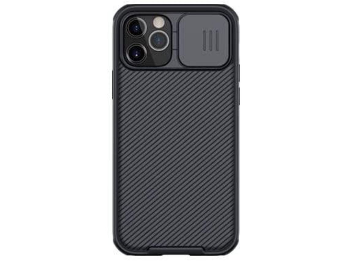 Capa para iPhone 12/12 Pro VOINEE Premium Common House Nilkin Camshield Pro Anti-Impressão Digital e Manchas de Óleo Preto