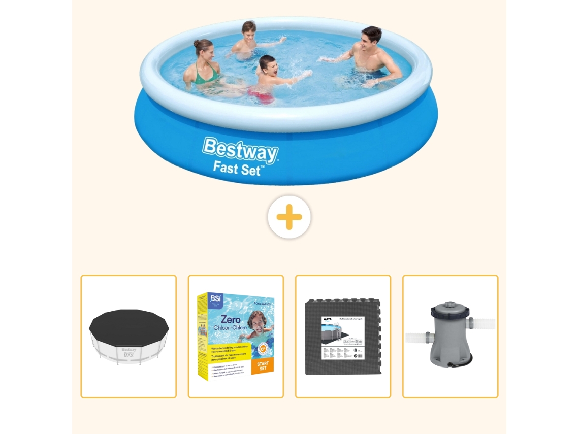 Bestway Piscina Bestway Fast Set Redonda - 366x76 Cm - 5-peças S85