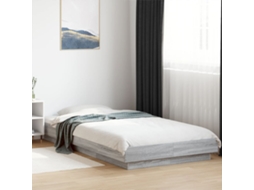 Vidaxl Estrutura Cama C/ Luzes Led Derivados Madeira Cinzento Sonoma