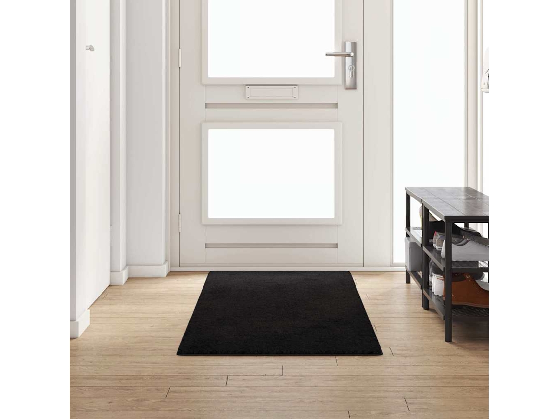 Vidaxl Runner De Carpete Preto 80 X 250 Cm 100% Polipropileno Tuft