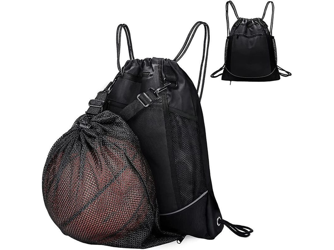 2026 mochila Deportiva com Cordão, Impermeável, Multiusos, Bolsa de Ginástica Unisex com Bolsos Zipper e Malha
