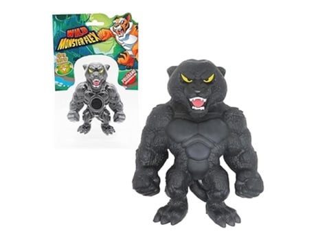Boneca Elástica Monsterflex Wild Monster Panther Bizak 25 cm (64390011, 1 Bizakp25pn)