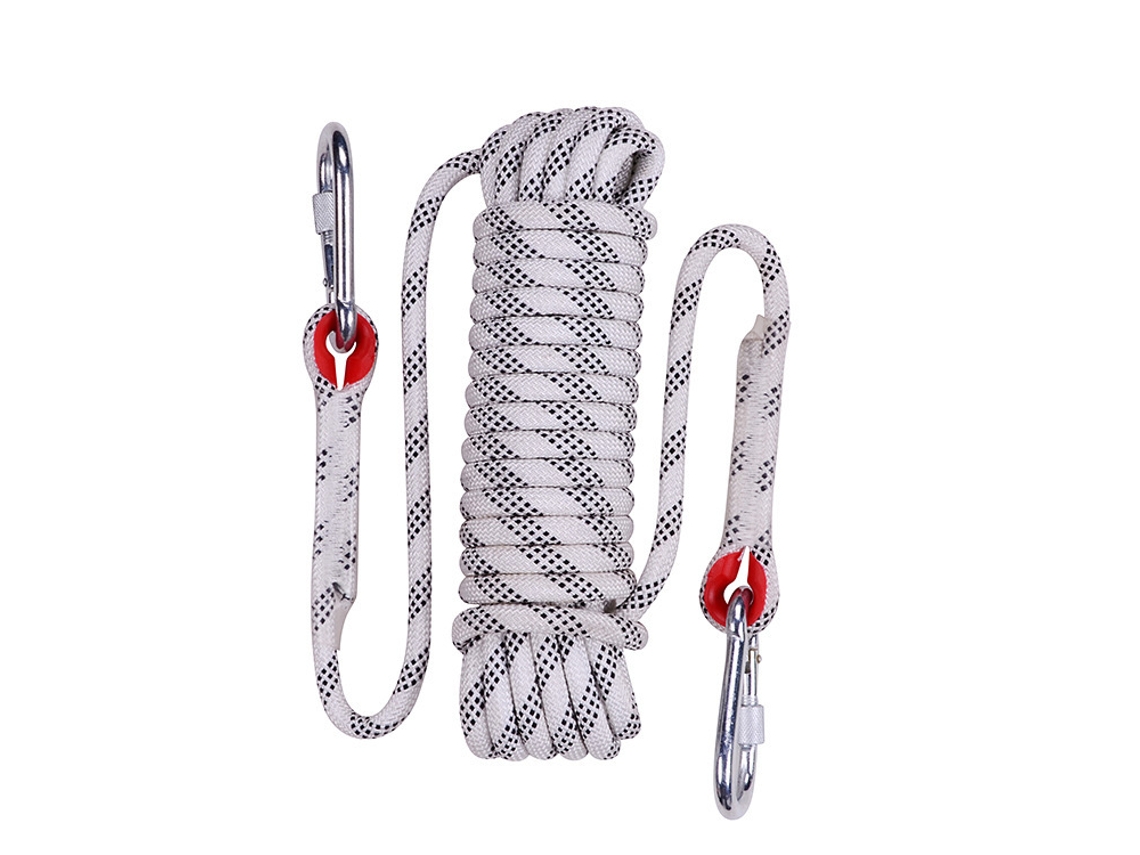 Corda de Escalada 12 Mm para Estática em Rocha Ao Ar Livre, Fuga, Equipamento Gelo, Resgate e Segurança Contra Incêndio Branca AQUAFORGE