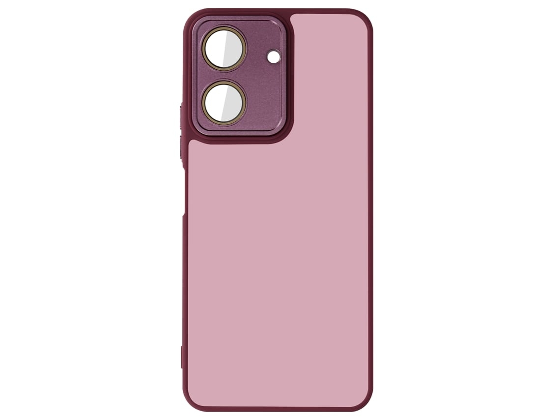 Capa Traseira Bloco Câmera Para Xiaomi Poco C65 Silicone Vermelho