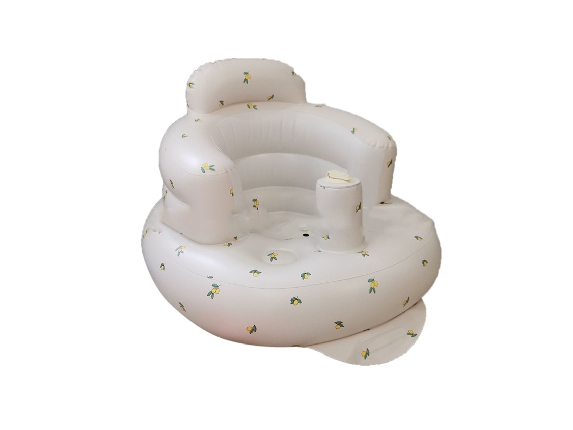 Primerox poltrona Inflável para Bebê Soft Shower Sofa Treinamento Crianças Folha de Oliva Portátil
