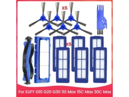 Conjunto De 15 Peças De Escova, Filtro E Pano De Limpeza Para Aspirador De Pó G10, G20, G30, 11s Max, 15c Max E 30c Max. Peças De Reposição._ptg