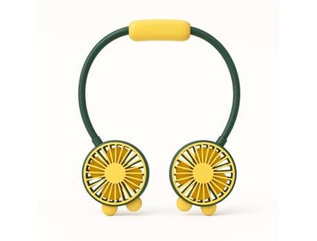 Ventoinha Portátil Para O Pescoço, Bateria Recarregável, Usb, Cabo Incluído Diandi Dd5583 Amarelo