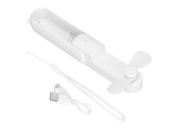 Ventilador Portátil Usb 3 Velocidades Folding Power Bank Branco