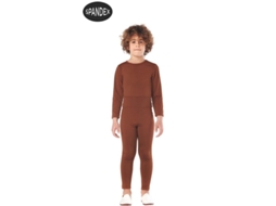 Fato Unisexo CAR&GUS Conjunto de Collant de Elastano Marrom de 2 Peças (Tam.: 3-4 anos)