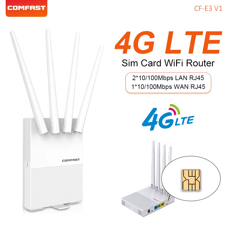 Roteador Lte, Modem, Wi-fi, Slot Para Cartão Sim, Roteador Cat5