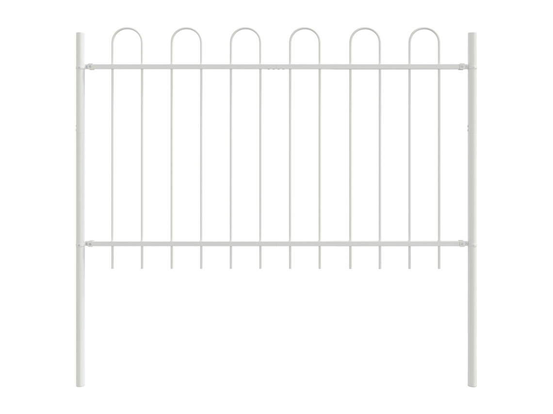 Grande Painel De Cerca De Aço Revestido A Pó Branco Vidaxl Branco Aço Revestido A Pó (170 X 130 Cm)