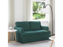 Vidaxl Sofá Verde Escuro 144 X 80 X 85 Cm Tecido
