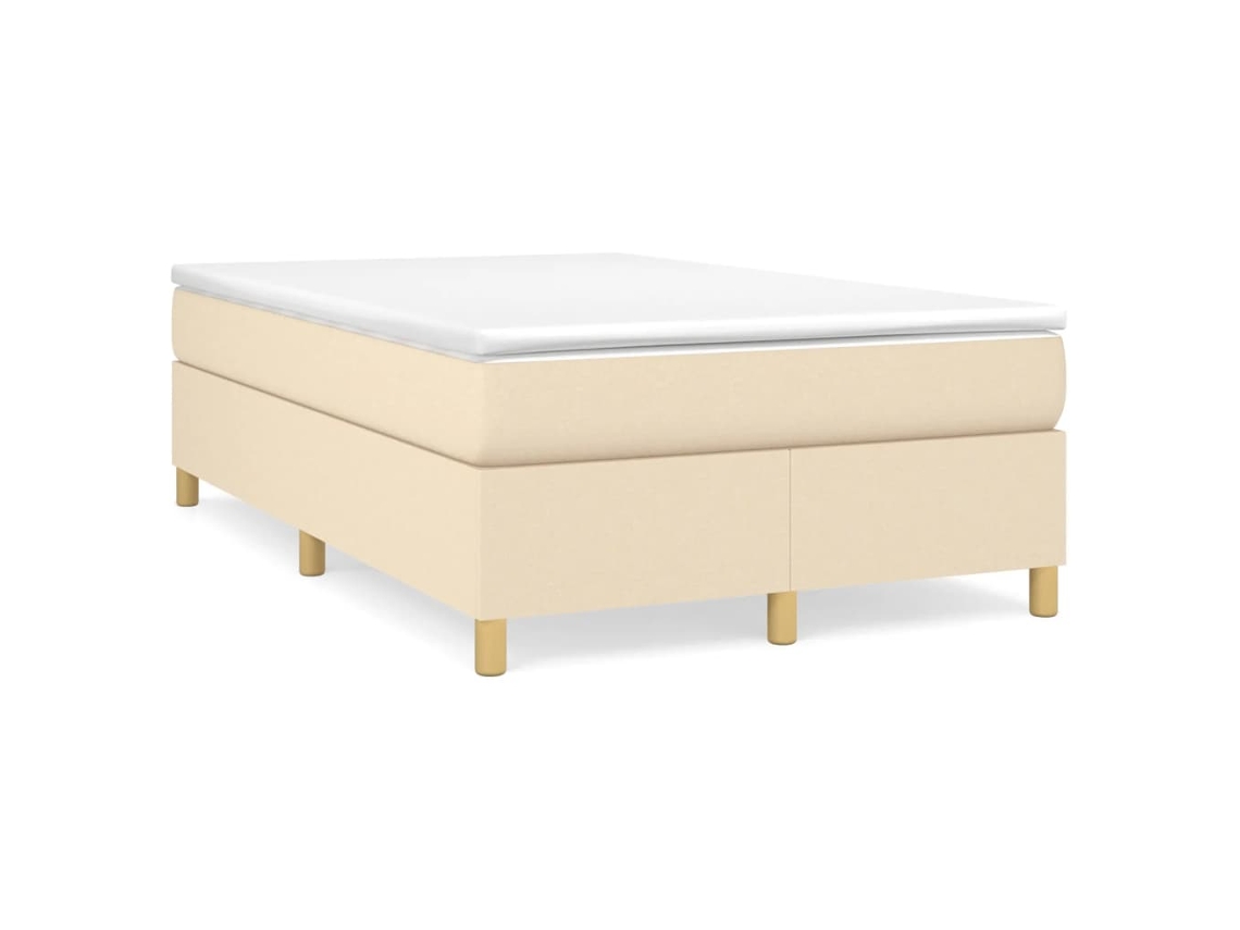 Estrutura de Cama com Molas Tecido Cor Creme MAISON EXCLUSIVE (120x200 cm)